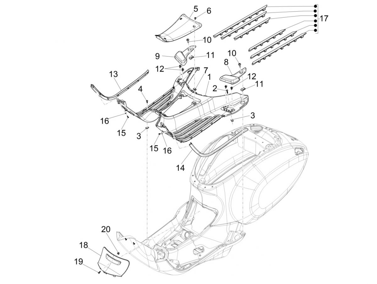 Treeplank Vespa Sprint 125 3V IE ABS Euro 5 2021