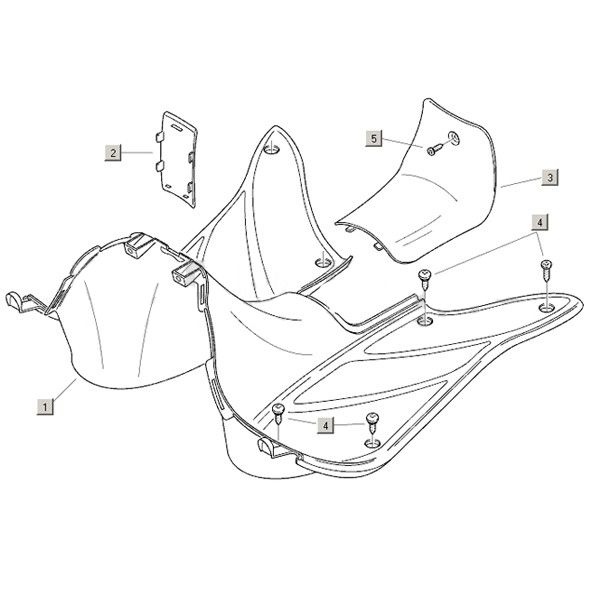 Treeplank Aprilia Mojito Custom 50 2-takt (Piaggio motor) 2004-2010