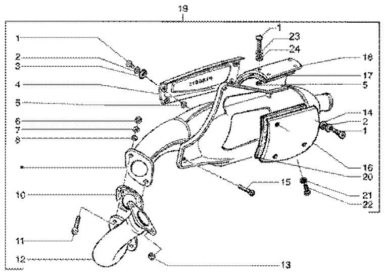 Uitlaat Gilera Runner FXR 180 2-takt