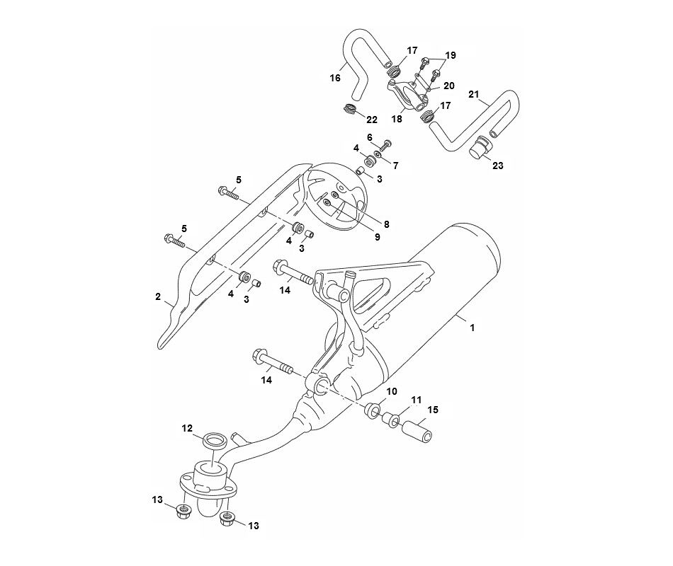 Uitlaat Yamaha Aerox 4-takt 2014