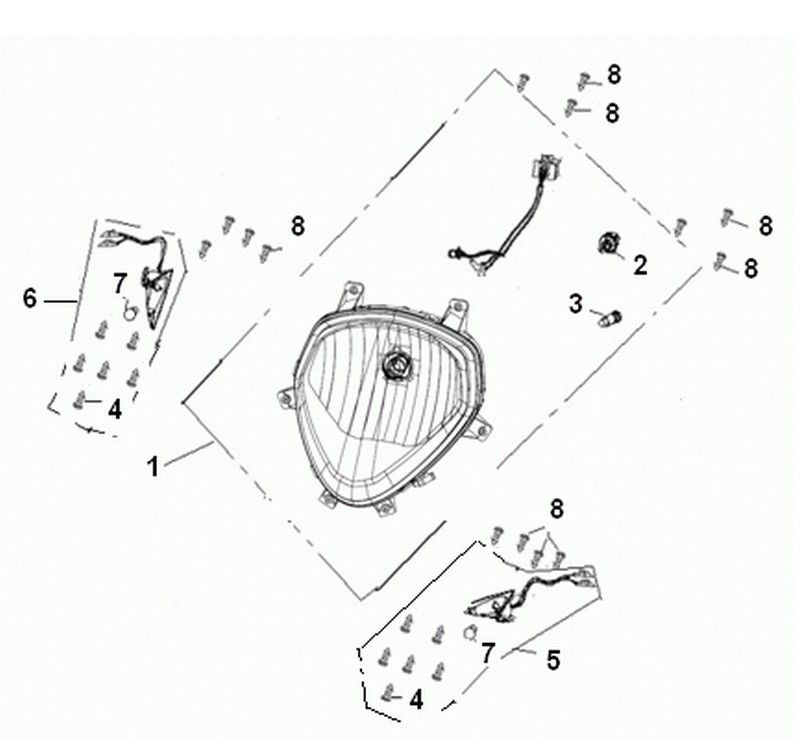 Koplamp - Achterlicht - Knipperlichten Generic Roc 50 2-takt 2010 zilver 25