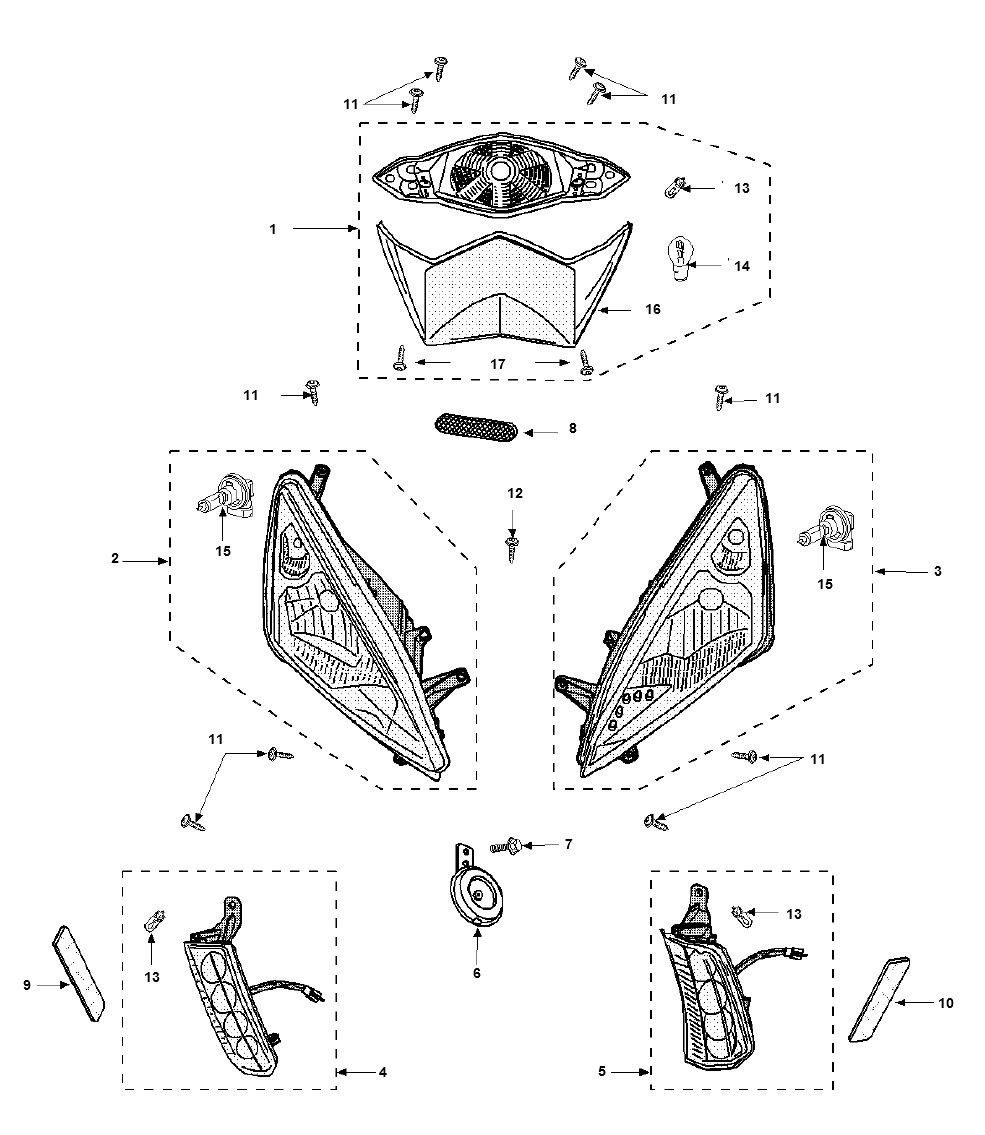 Koplamp - Achterlicht - Knipperlichten Peugeot Speedfight 3 50 4-takt AC