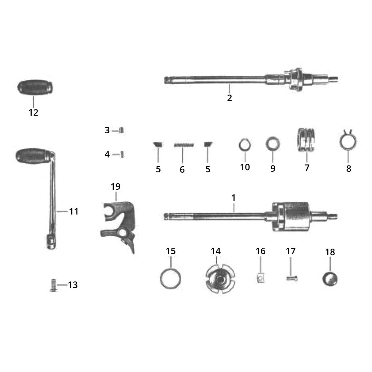 Voetversnelling - Schakelpedaal Zundapp C50 Sport 517-21LA