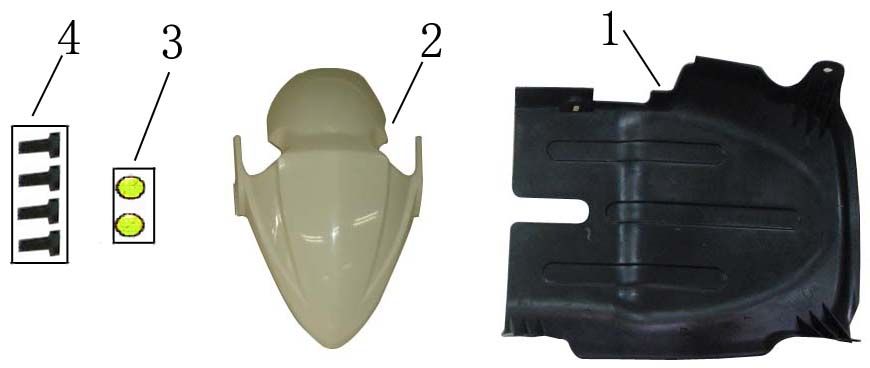 Voorspatbord China Fly zwart