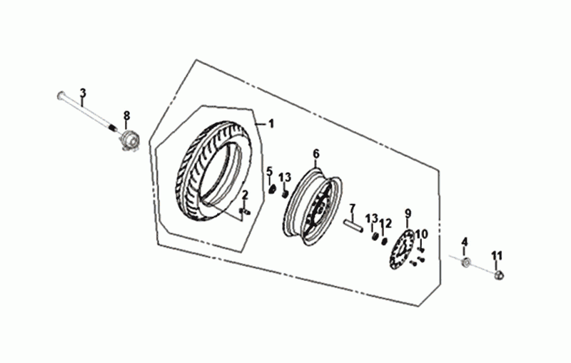 Voorwiel Sym Orbit III Black