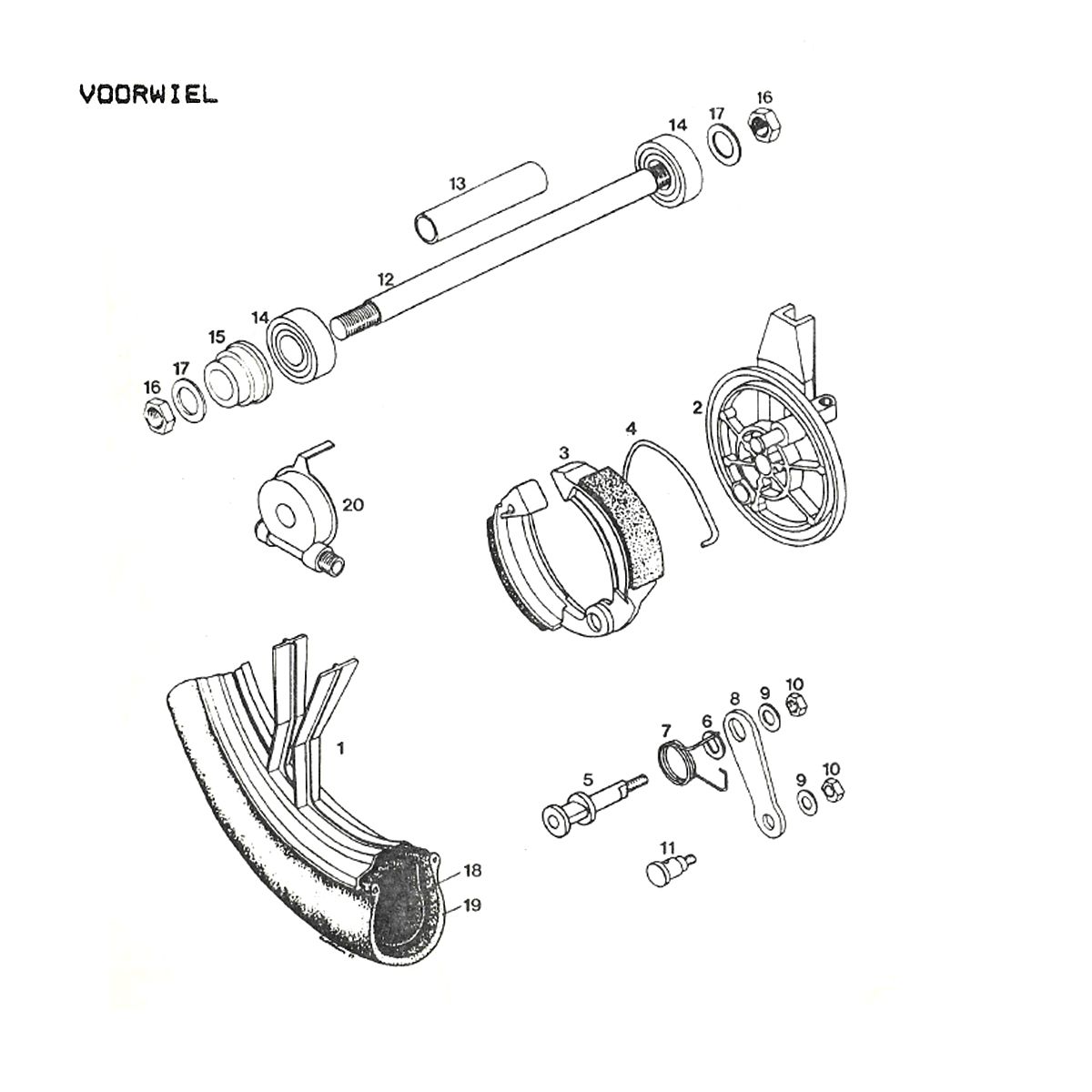 Voorwiel Tomos A35