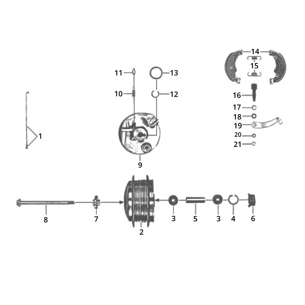 Voorwiel Zundapp GTS 50 517-40L0