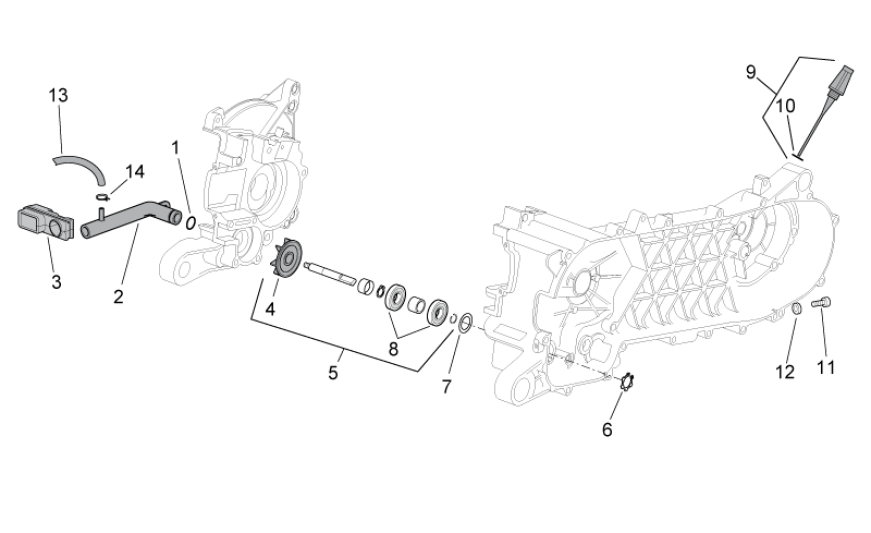 Waterpomp Aprilia SR 50 LC (injectie en carburateur) 2004-2009