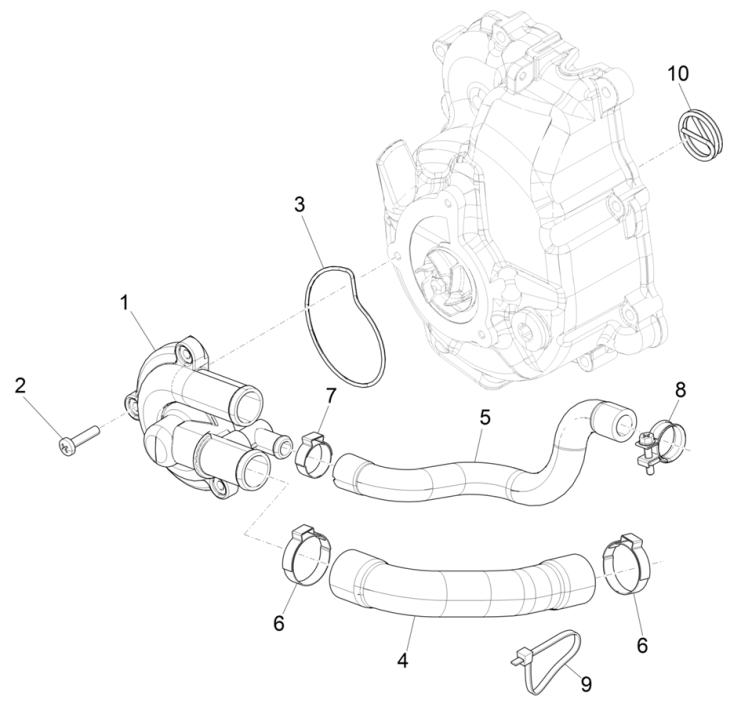 Waterpomp Piaggio Beverly 300 HPE 4V ABS Euro 5 2021-2022