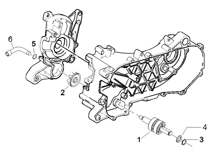 Waterpomp Piaggio Zip 50 SP 2-takt LC 2006-2013