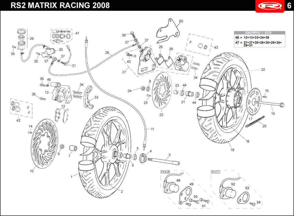 Wielen Rieju Rs2 racing zwart 2010 2-takt