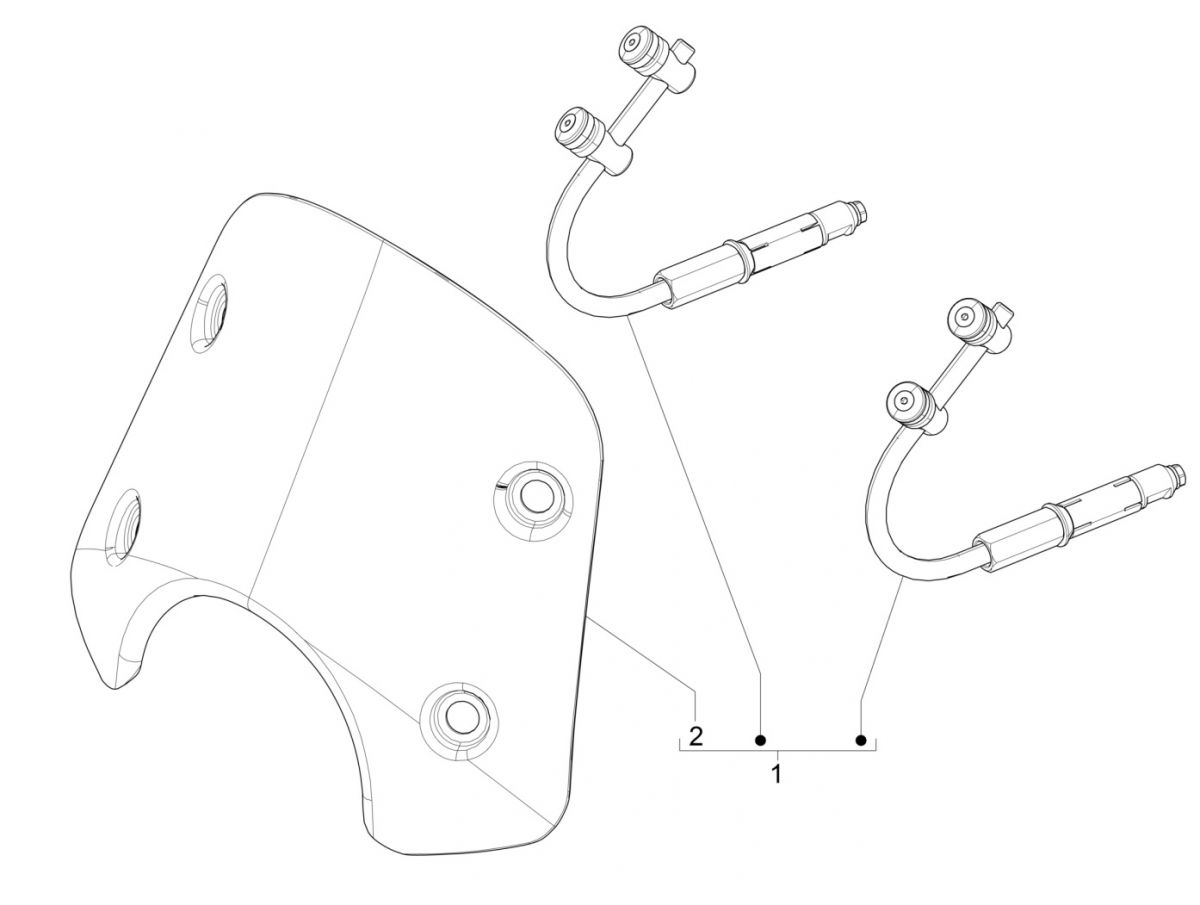 Windscherm Vespa GTS 125 IE ABS Euro 4 2016-2018