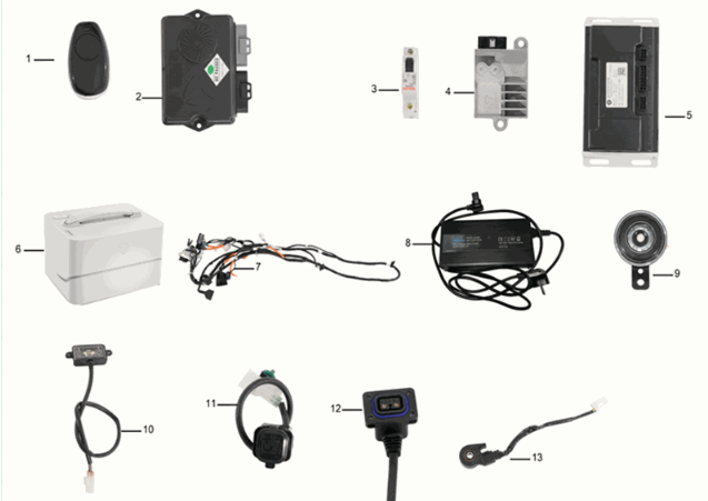 Wire harness assy / battery / charger Yadea C1S