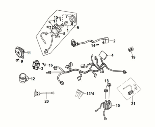 Wire harness Sym Orbit III 50 E5