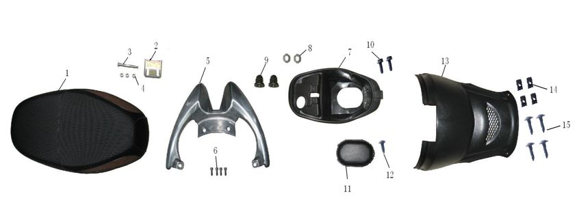 Zadel - Helmbak Turbho CX 50 4-takt