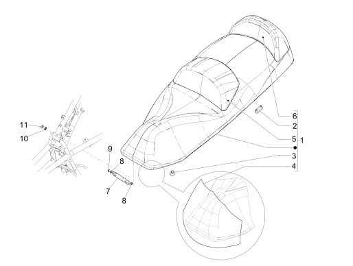Zadel Piaggio MP3 500 LT Sport 2014-2016