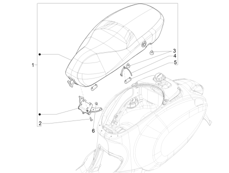 Zadel Vespa Sprint 50 4-takt IGET 3V Euro 4