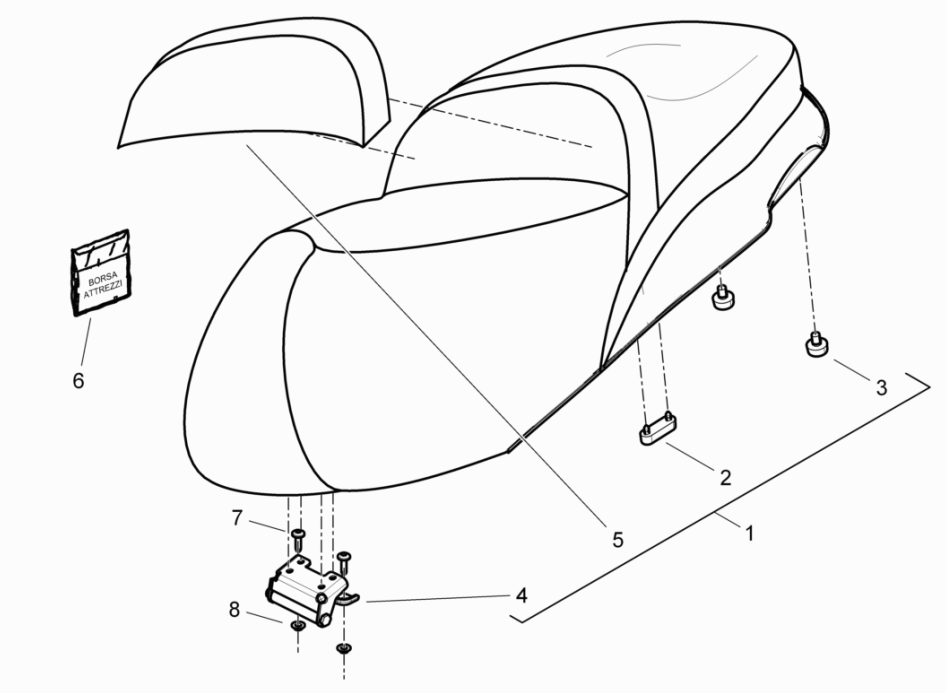 Zadel Piaggio Beverly 125 RST 4V Euro 3 2010-2015