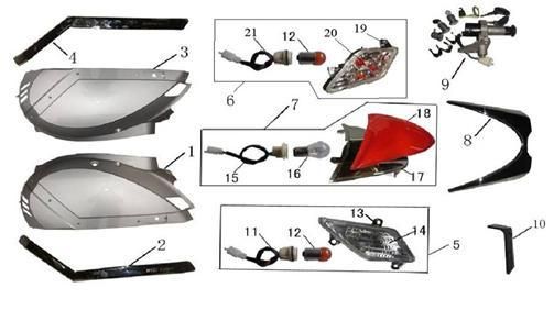 Zijscherm-Drager AGM LX antraciet