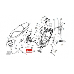 Seat - RR carrier Sym E-Fiddle