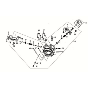 Cylinder head Sym Fiddle III 50 E3
