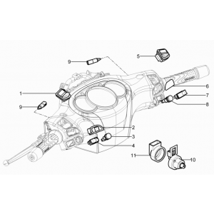 Schakelaars - Drukknoppen Piaggio Beverly 125 RST 4V Euro 3 2010-2015