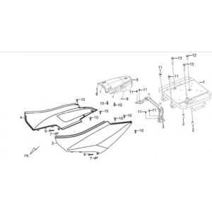 Beplating Sym X'PRO 125 Gray (GY7450U)