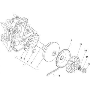 Variateur - V-snaar Piaggio Fly 50 4-takt AC