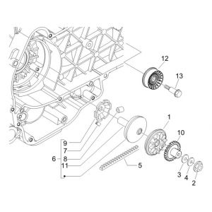Variateur- V-snaar Gilera Runner 200 VXR 4-takt 2006