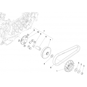 Variateur- V-snaar Vespa Sprint 150 3V IE ABS Euro 3 2015