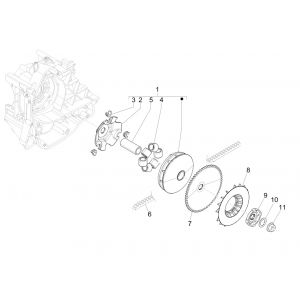 Variateur - V-snaar Piaggo Zip 50 4-takt IGET 3V Euro 5