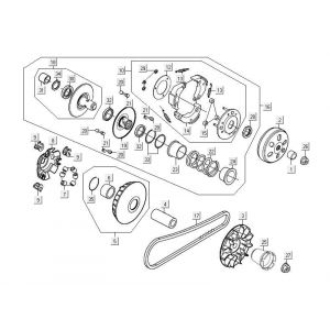 Variateur - Koppeling Kymco MXU 300R