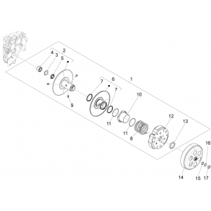 Koppeling Vespa Sprint 125 IE 3V ABS