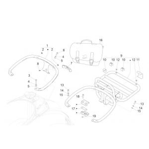 Achterdrager - Handgreep passagier Vespa GTS 125 IE