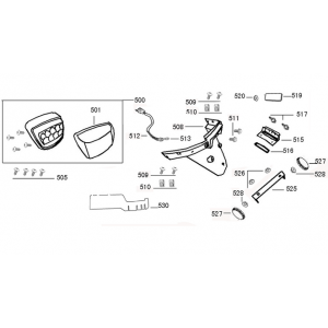 Achterlicht - Achterspatbord Edwards Maple V50-2 flat mat antraciet