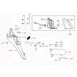 Achterlicht - Achterspatbord Benzhou ZN50QT-36 champagne