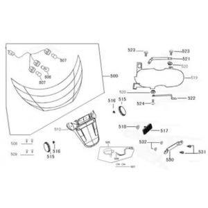 Achterlicht - Achterspatbord Berini Sprint flat antraciet