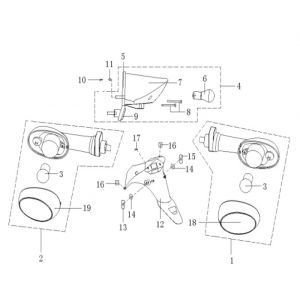 Achterlicht - Achterspatbord - Knipperlichten achterzijde Generic Cracker 50 2-takt zwart 2010