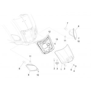 Achterlicht - Knipperlichten achterzijde Vespa GTS 125 IE ABS Euro 4 2016-2018