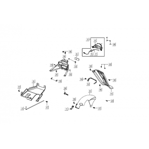 Achterlicht - Achterspatbord Kymco Agility Delivery 4-takt Euro 4 zwart