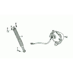 Achterlicht - Schokbreker Sym Orbit II Euro 4 Mat Gray