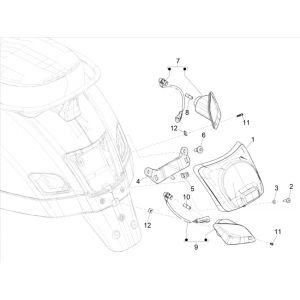 Achterlicht - Knipperlichten achterzijde Vespa GTS 300 HPE 4V IE ABS Euro 4 2019