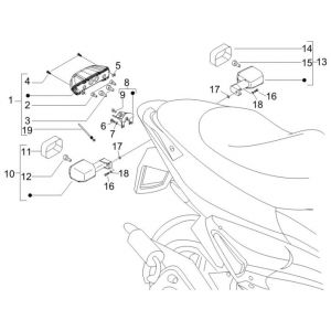 Achterlichten - Knipperlichtenachterzijde Gilera Runner 200 VXR 4-takt 2006