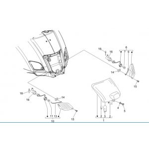 Achterlicht - Knipperlichten achterzijde Vespa GTV 250 IE 4V