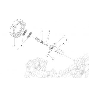 Achterrem - Remschoenen Vespa Sprint 125 3V IE ABS Euro 5 2021
