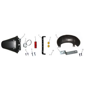 Achterspatbord Turbho CX 50 4-takt