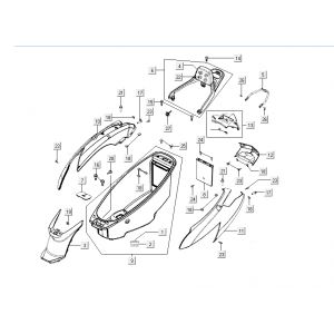 Motorschermen - Helmbak - Achterdrager Kymco New Dink 4-takt goud