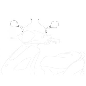Spiegels Piaggio New Fly 4-takt 2V