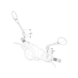Spiegels Vespa Primavera 50 4-takt 2V 25km/u