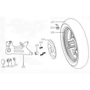 Achterwiel - Remschoenen Benzhou ZN50QT-36 champagne